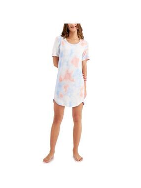 Jenni Tie Dye Sleep Dress, Size M, Blue